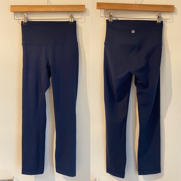 Lululemon ➰ ladies blue high waisted 7/8 length CAN2 - Picture 4 of 4